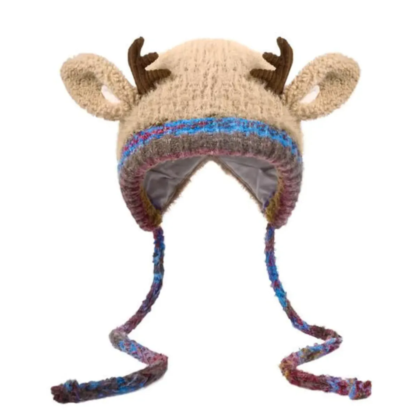 Cozy Christmas Antler Hat